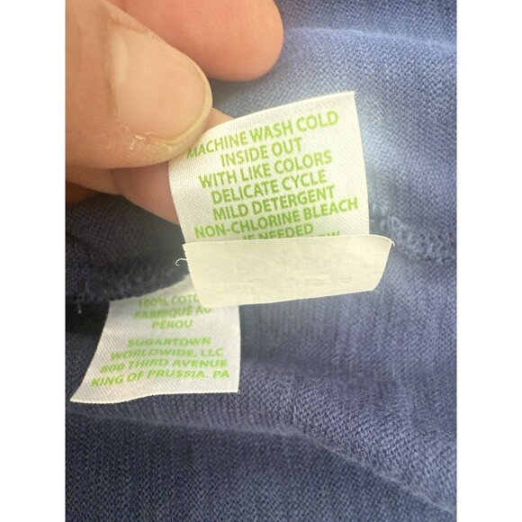 Lilly Pulitzer Cardigan Size XSmall Navy Blue Open Front Lightweight - Picture 10 of 10